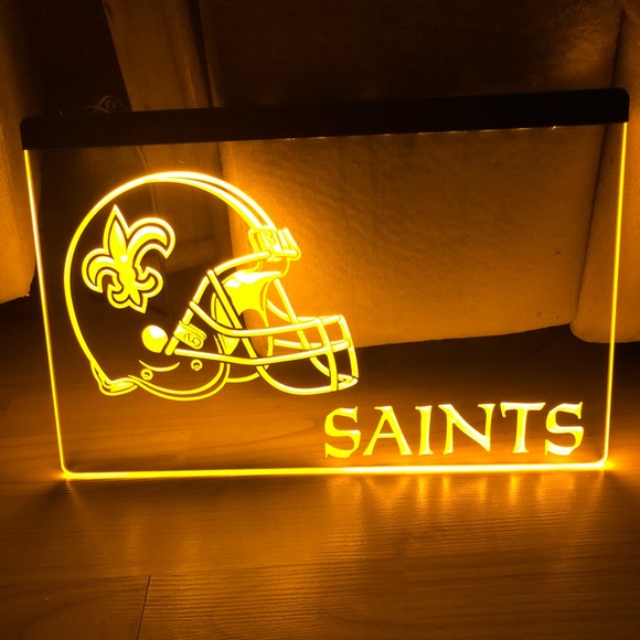 NEW ORLEAN SAINTS LED NEON LIGHT SIGN 8x12 - Picture 1 of 3